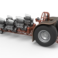 Pulling tractor with 6 engines V8 Version 3 Scale 1:25 - Thumbnail 11