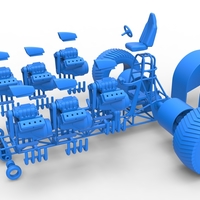 Pulling tractor with 6 engines V8 Version 3 Scale 1:25 - Thumbnail 15