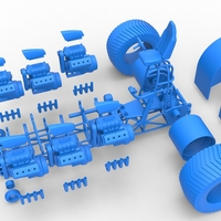 Pulling tractor with 6 engines V8 Version 3 Scale 1:25 - Thumbnail 16