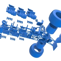 Pulling tractor with 6 engines V8 Version 3 Scale 1:25 - Thumbnail 17