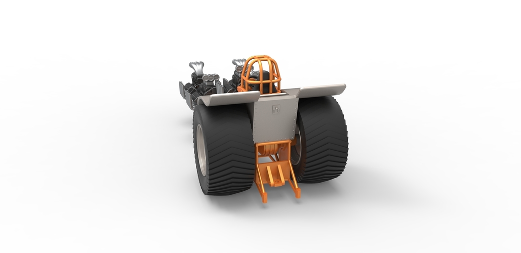 Pulling tractor with 5 engines V8 Version 6 Scale 1:25 3D Print 494974