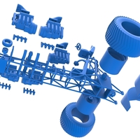 Pulling tractor with 5 engines V8 Version 6 Scale 1:25 - Thumbnail 17