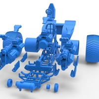 Pulling tractor with 5 engines V8 Version 6 Scale 1:25 - Thumbnail 18