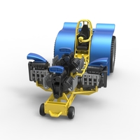 Pulling tractor with 4 engines V8 Version 6 Scale 1:25 - Thumbnail 4