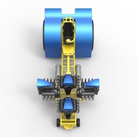 Pulling tractor with 4 engines V8 Version 6 Scale 1:25 - Thumbnail 6