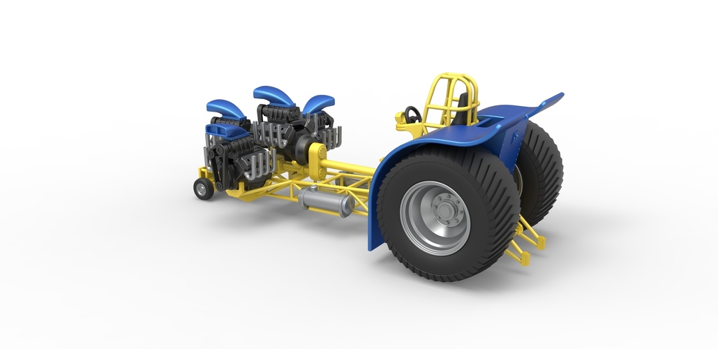 Pulling tractor with 4 engines V8 Version 6 Scale 1:25 3D Print 495102