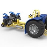 Pulling tractor with 4 engines V8 Version 6 Scale 1:25 - Thumbnail 11