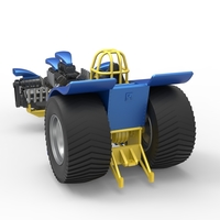 Pulling tractor with 4 engines V8 Version 6 Scale 1:25 - Thumbnail 12