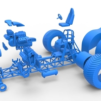 Pulling tractor with 4 engines V8 Version 6 Scale 1:25 - Thumbnail 15