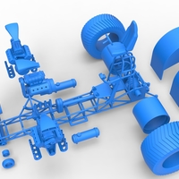 Pulling tractor with 4 engines V8 Version 6 Scale 1:25 - Thumbnail 16
