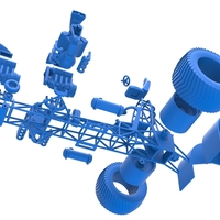 Pulling tractor with 4 engines V8 Version 6 Scale 1:25 - Thumbnail 17