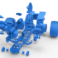 Pulling tractor with 4 engines V8 Version 6 Scale 1:25 - Thumbnail 18