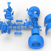 Pulling tractor with 4 engines V8 Version 6 Scale 1:25 - Thumbnail 20