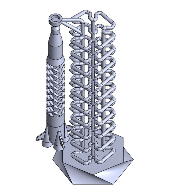 Medium Rocket Pen with magnetic holder 3D Printing 495137