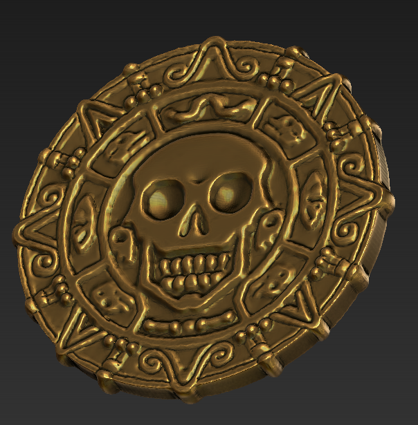 3D Printed Pirates of the Caribbean cursed coin by