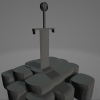 Small Cursed of Sword 3D Printing 495280
