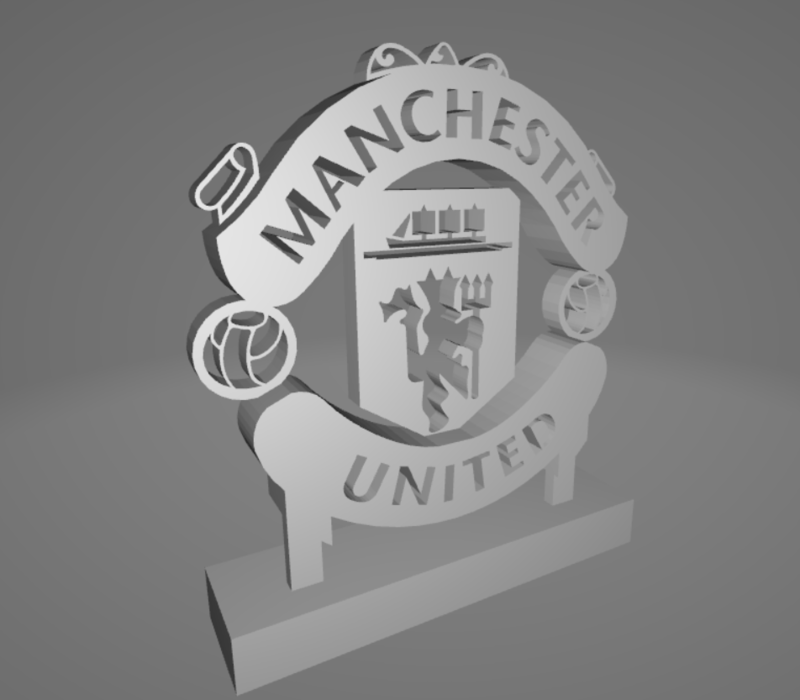 Manchester United Logo Statue