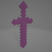 Small Minecraft Sword 3D Printing 495318