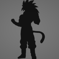 GOKU SUPER SAIYAN 4 WALL DECORATION - Thumbnail 2