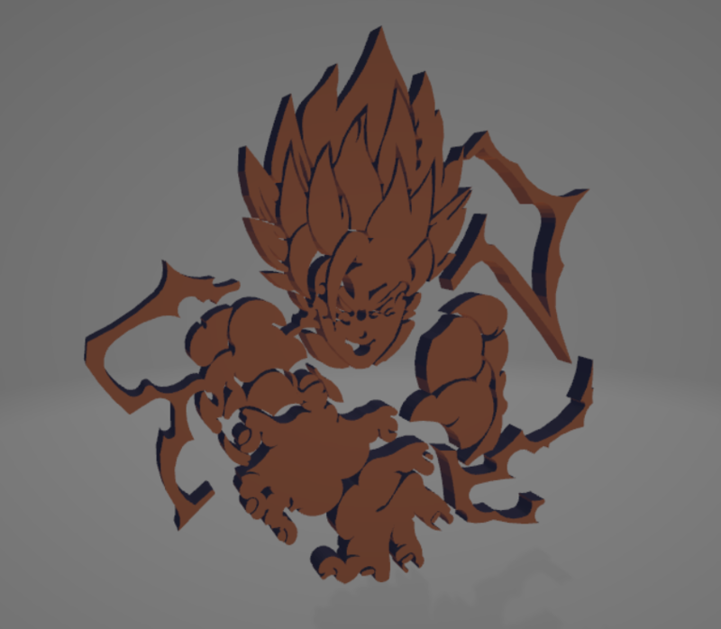 DRAGON BALL Z GOKU KAMEHAMEHA WALL ART