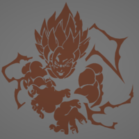 DRAGON BALL Z GOKU KAMEHAMEHA WALL ART - Thumbnail 2