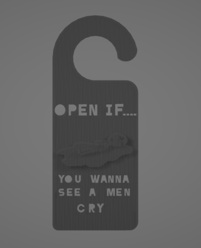 SAD BOY DOOR TAG 3D Print 495431