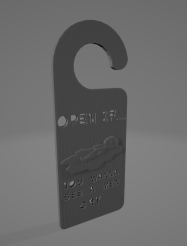 SAD BOY DOOR TAG 3D Print 495434