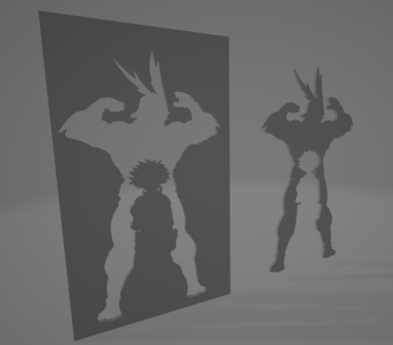 HERO ACADEMIA WALL ART 1 3D Print 495441