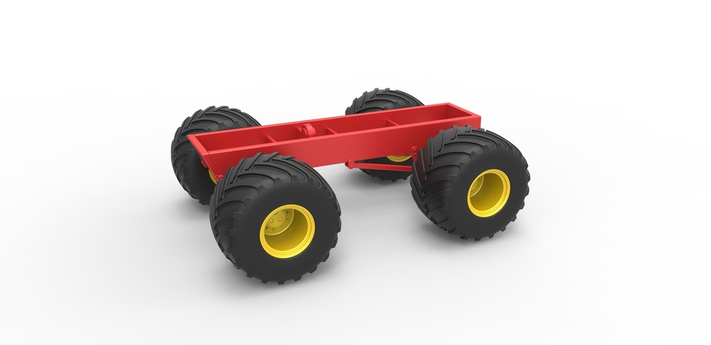 Diecast old school monster truck chassis Scale 1:25 3D Print 495470