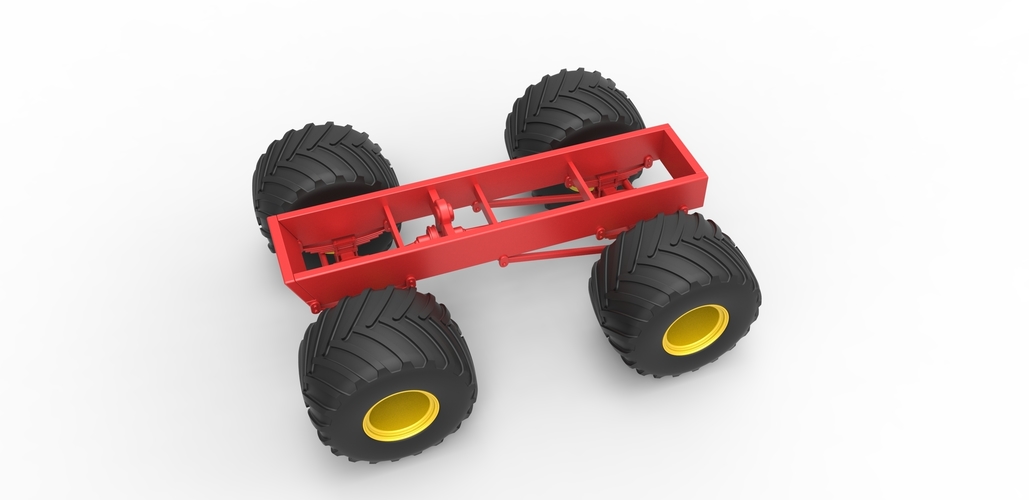 Diecast old school monster truck chassis Scale 1:25 3D Print 495471