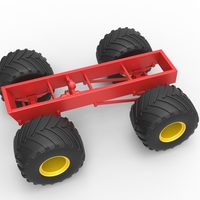 Diecast old school monster truck chassis Scale 1:25 - Thumbnail 2