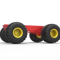 Diecast old school monster truck chassis Scale 1:25 - Thumbnail 3