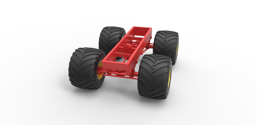 Diecast old school monster truck chassis Scale 1:25 3D Print 495473