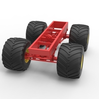 Diecast old school monster truck chassis Scale 1:25 - Thumbnail 4
