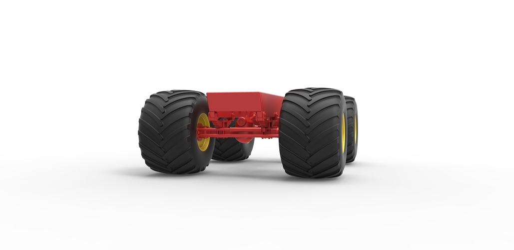 Diecast old school monster truck chassis Scale 1:25 3D Print 495474