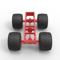 Diecast old school monster truck chassis Scale 1:25 - Thumbnail 6