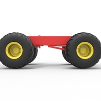 Diecast old school monster truck chassis Scale 1:25 - Thumbnail 8