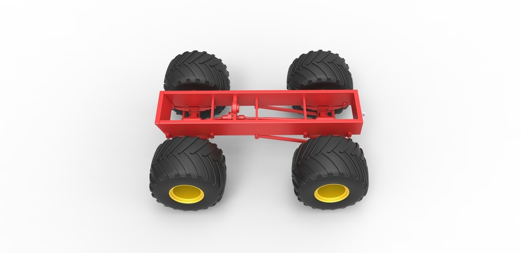 Diecast old school monster truck chassis Scale 1:25 3D Print 495478