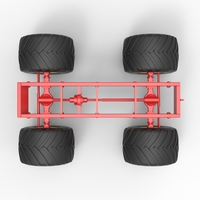 Diecast old school monster truck chassis Scale 1:25 - Thumbnail 10
