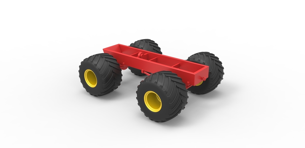 Diecast old school monster truck chassis Scale 1:25 3D Print 495480