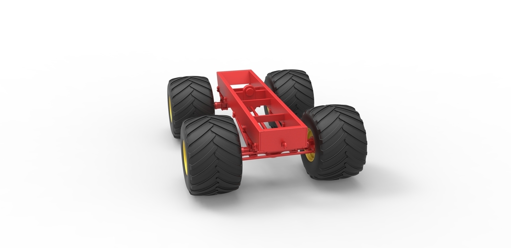 Diecast old school monster truck chassis Scale 1:25 3D Print 495481