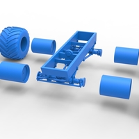 Diecast old school monster truck chassis Scale 1:25 - Thumbnail 15