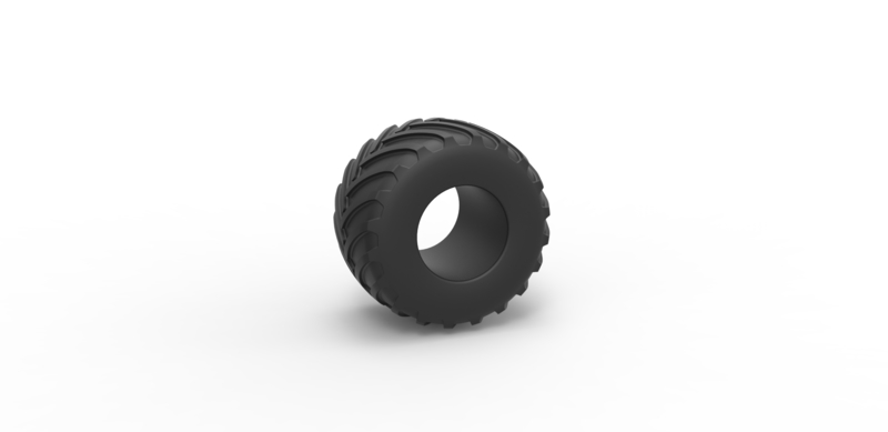 Diecast Monster Jam tire 18 Scale 1:25