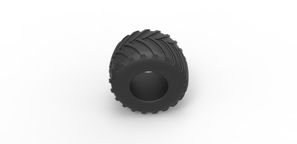 Diecast Monster Jam tire 18 Scale 1:25 3D Print 495493