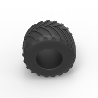Diecast Monster Jam tire 18 Scale 1:25 - Thumbnail 6