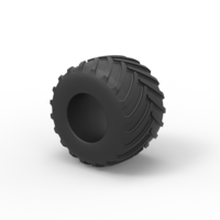 Diecast Monster Jam tire 18 Scale 1:25 - Thumbnail 7