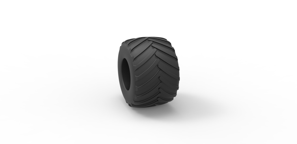 Diecast Monster Jam tire 18 Scale 1:25 3D Print 495495