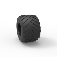 Diecast Monster Jam tire 18 Scale 1:25 - Thumbnail 8