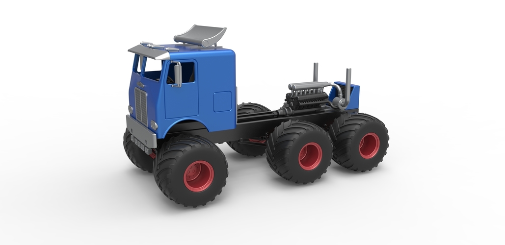 Diecast Monster truck 6x6 Scale 1:25 3D Print 495545