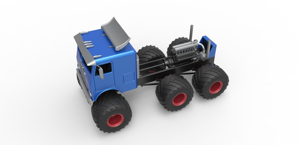 Diecast Monster truck 6x6 Scale 1:25 3D Print 495547